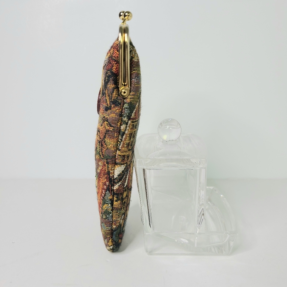 Gobelins Art Tapestry Kiss Lock Soft Eyeglass Sunglass Vintage Case - Picture 4 of 7